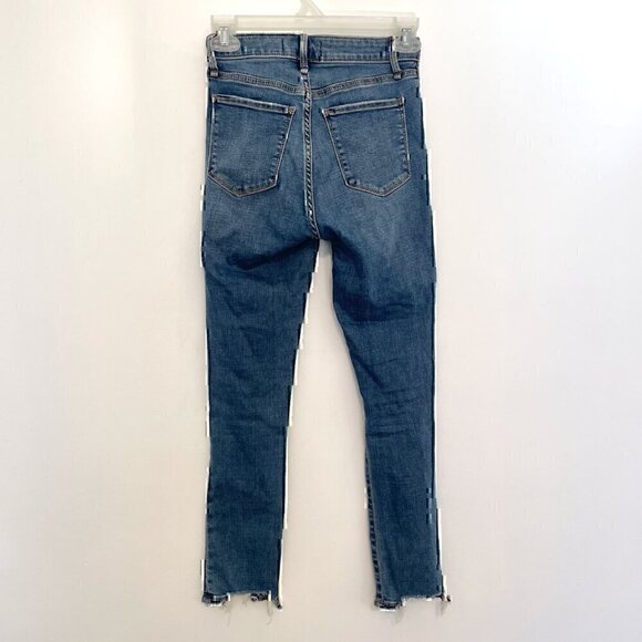 ABERCROMBIE FITCH A&F Super Skinny Ankle High Rise Jeans Ripped 24S 00S 00 SHORT - Picture 9 of 11